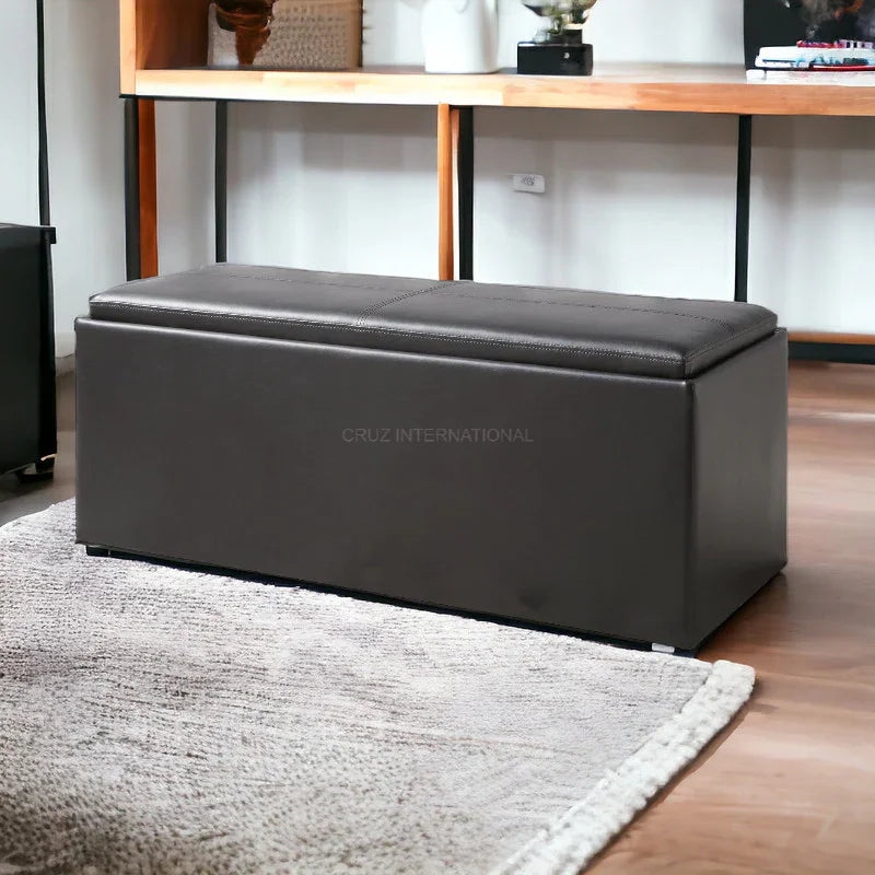 Contemporary Storage Ottoman Bench - Bench - CRUZ INTERNATIONAL - Furniture Store